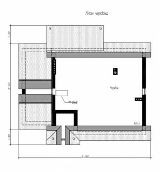 Проект одноэтажного дома с чердаком